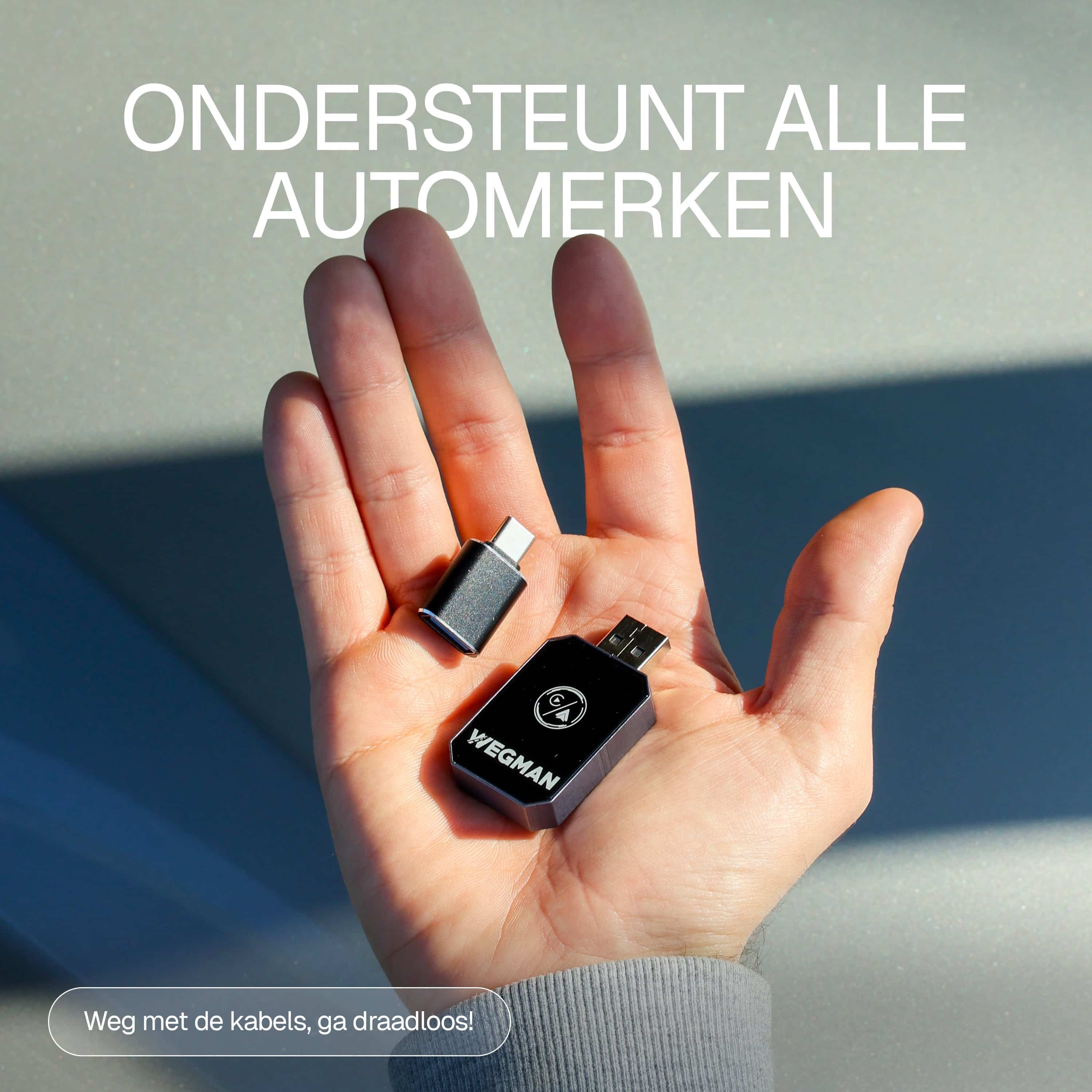 Wegman Carplay en AA dongle compatibel met diverse automerken en modellen