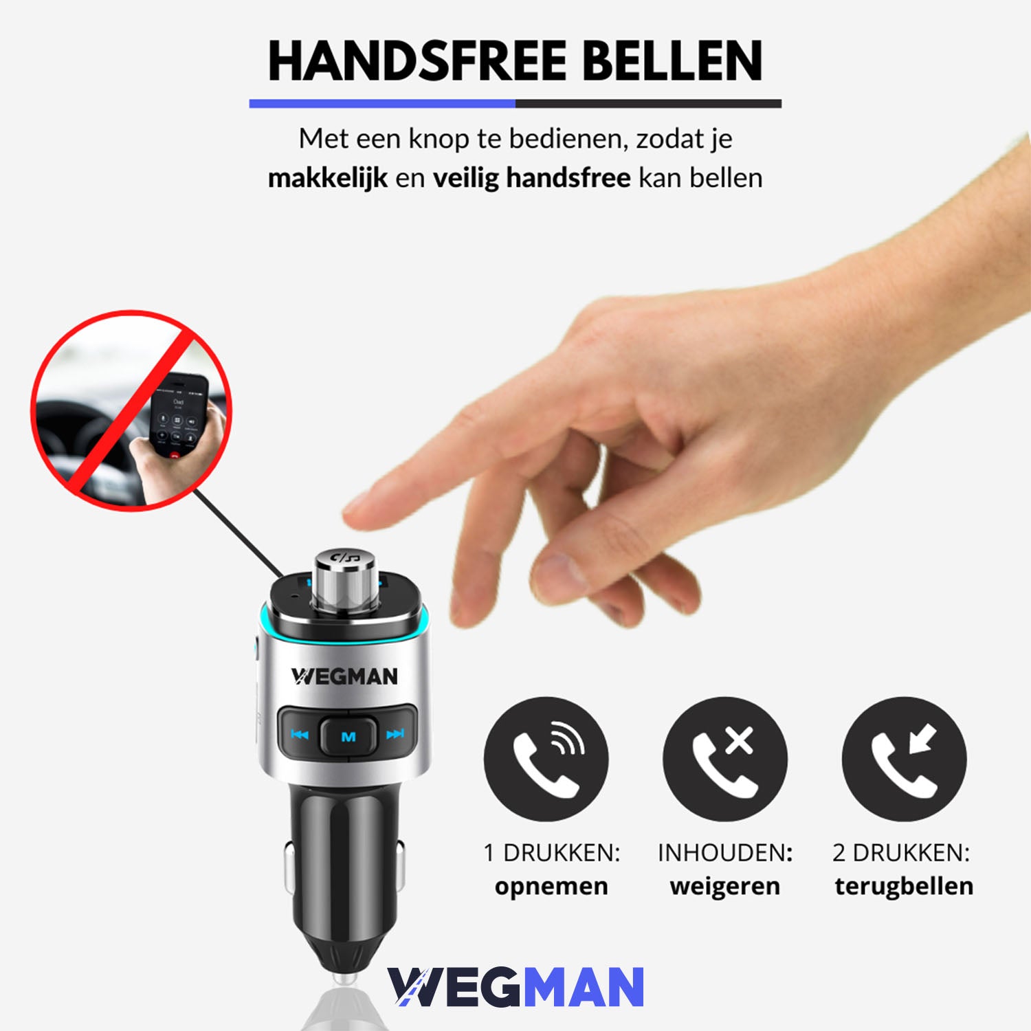 FM Carkit om handsfree te bellen in de auto