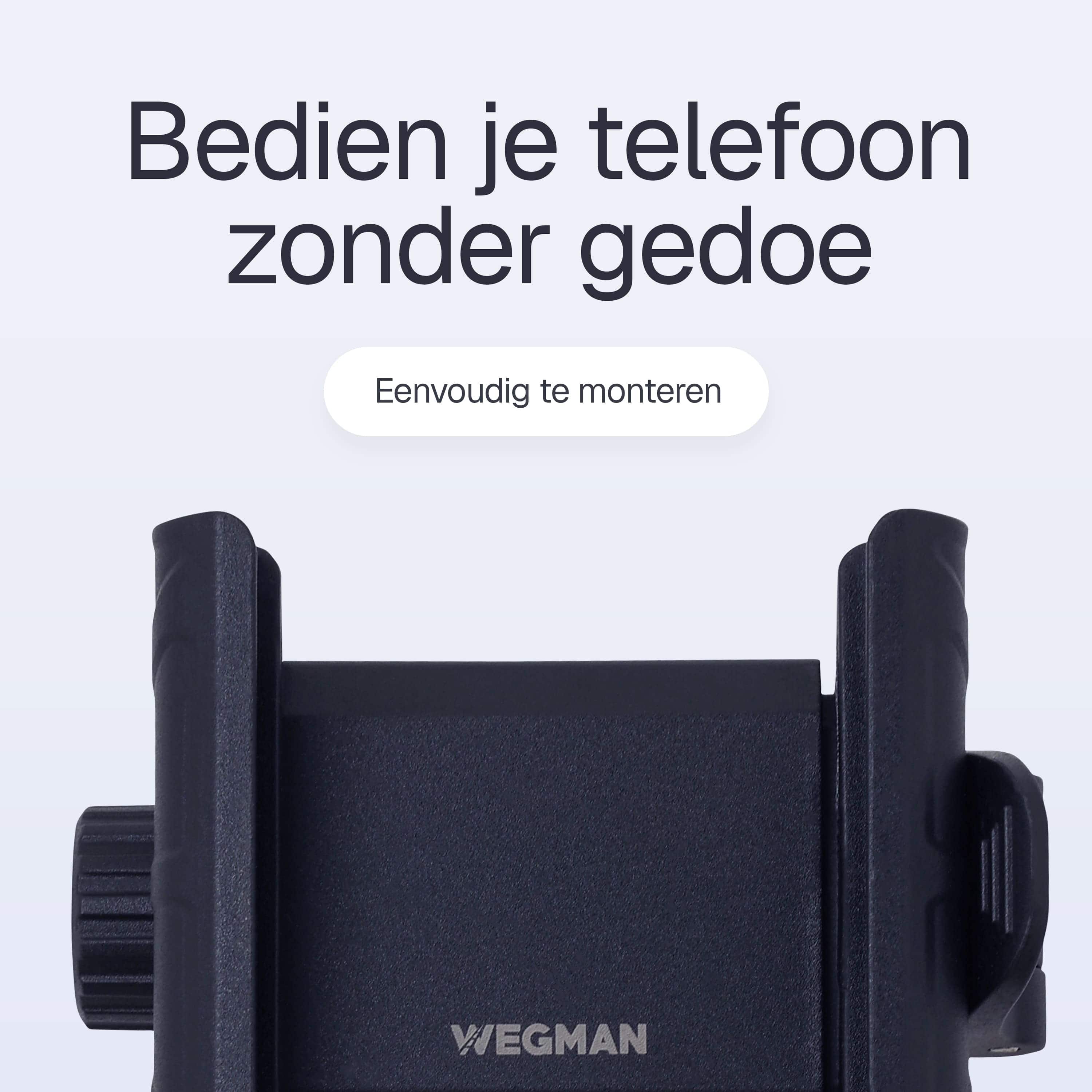Wegman universele fiets telefoonhouder met stevige grip voor veilige smartphonebevestiging