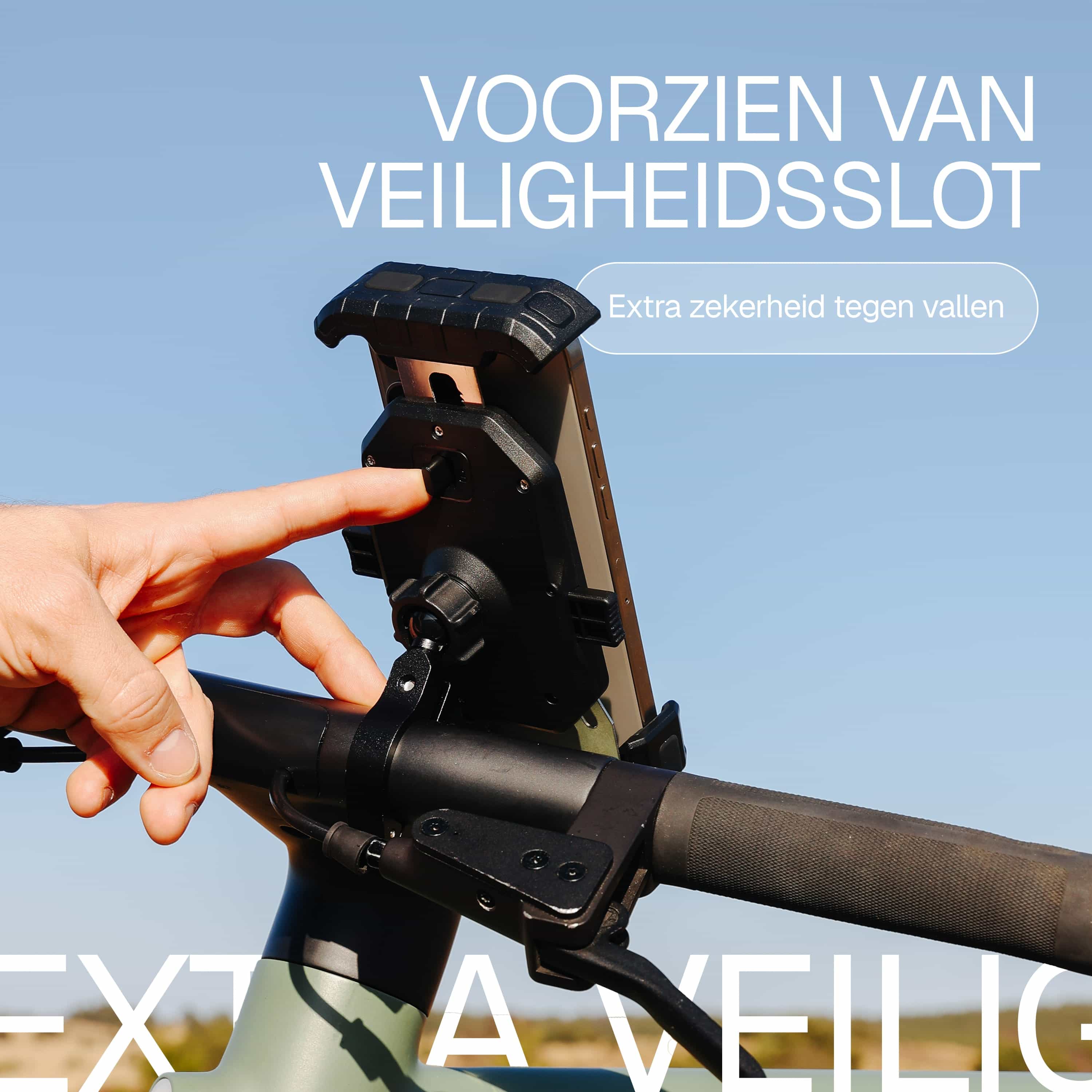 Wegman universele fiets telefoonhouder met veiligheidsslot