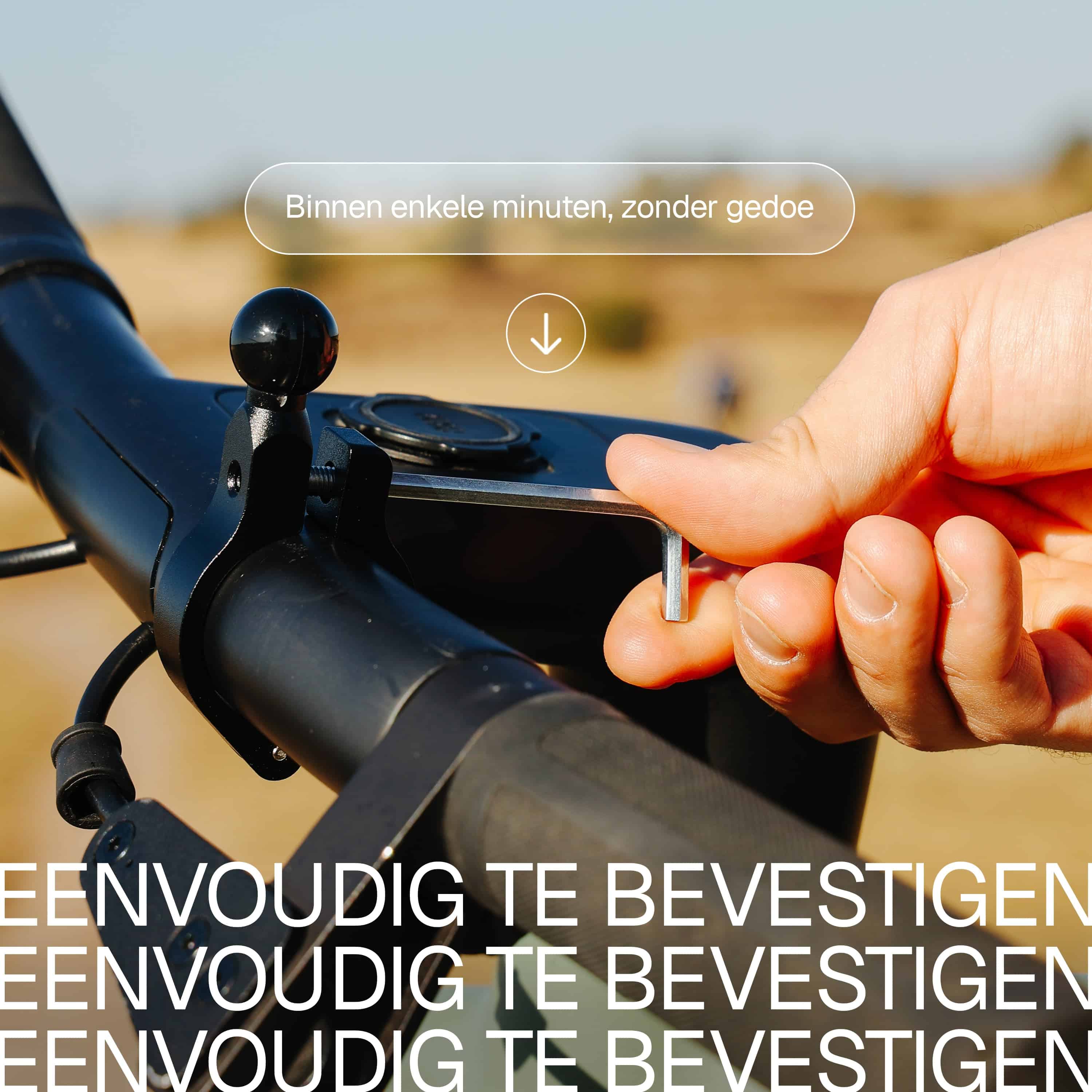 Eenvoudige installatie van Wegman fiets houder zonder gereedschap
