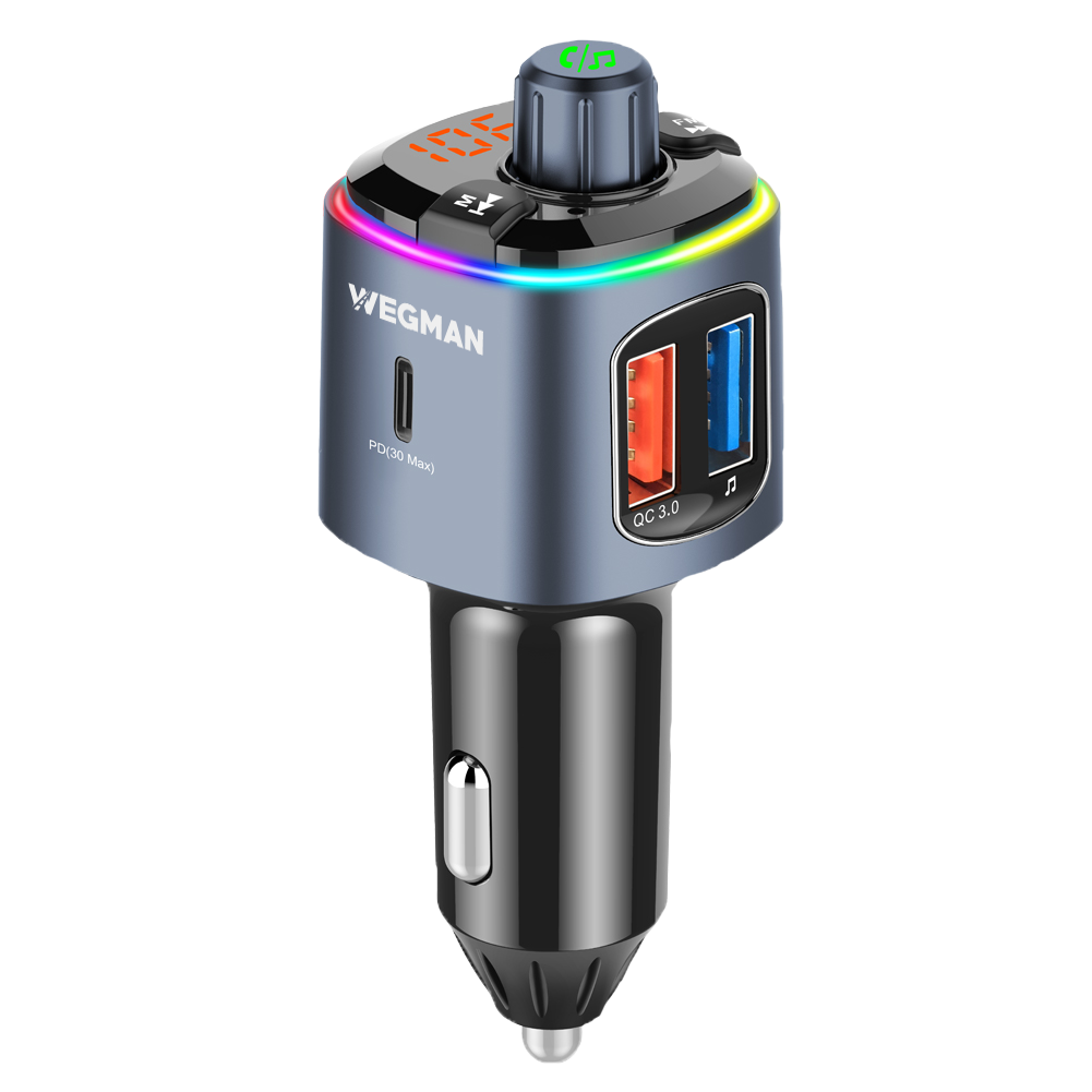 Wegman Bluetooth FM Transmitter met 30W USB-C snellader en handsfree bellen