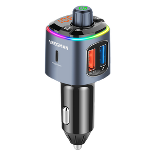 Wegman Bluetooth FM Transmitter met 30W USB-C snellader en handsfree bellen
