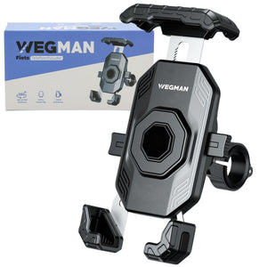 Wegman universele fiets telefoonhouder met stevige grip voor veilige smartphonebevestiging