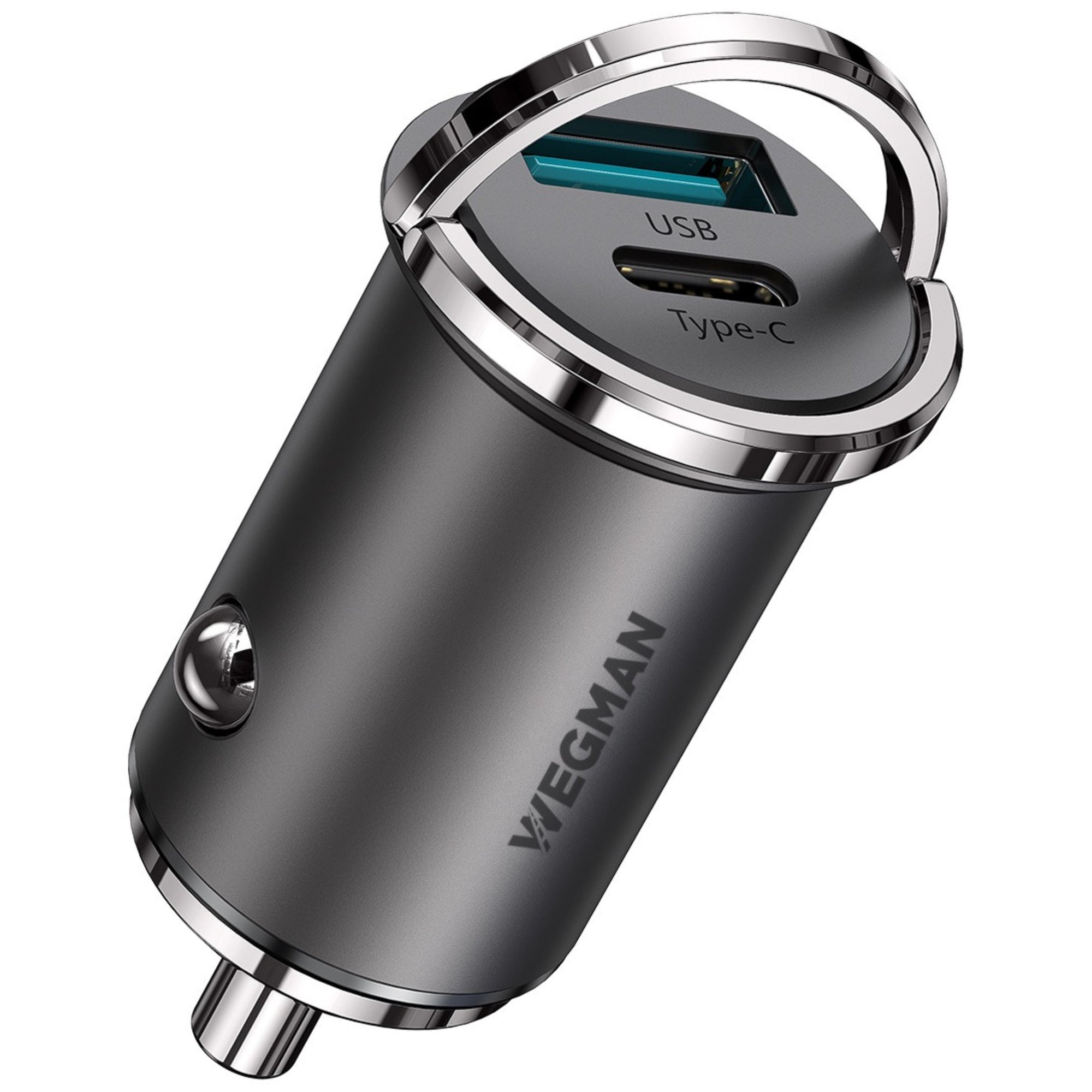 Wegman 45W autolader met USB-C en USB-A poorten voor snel opladen