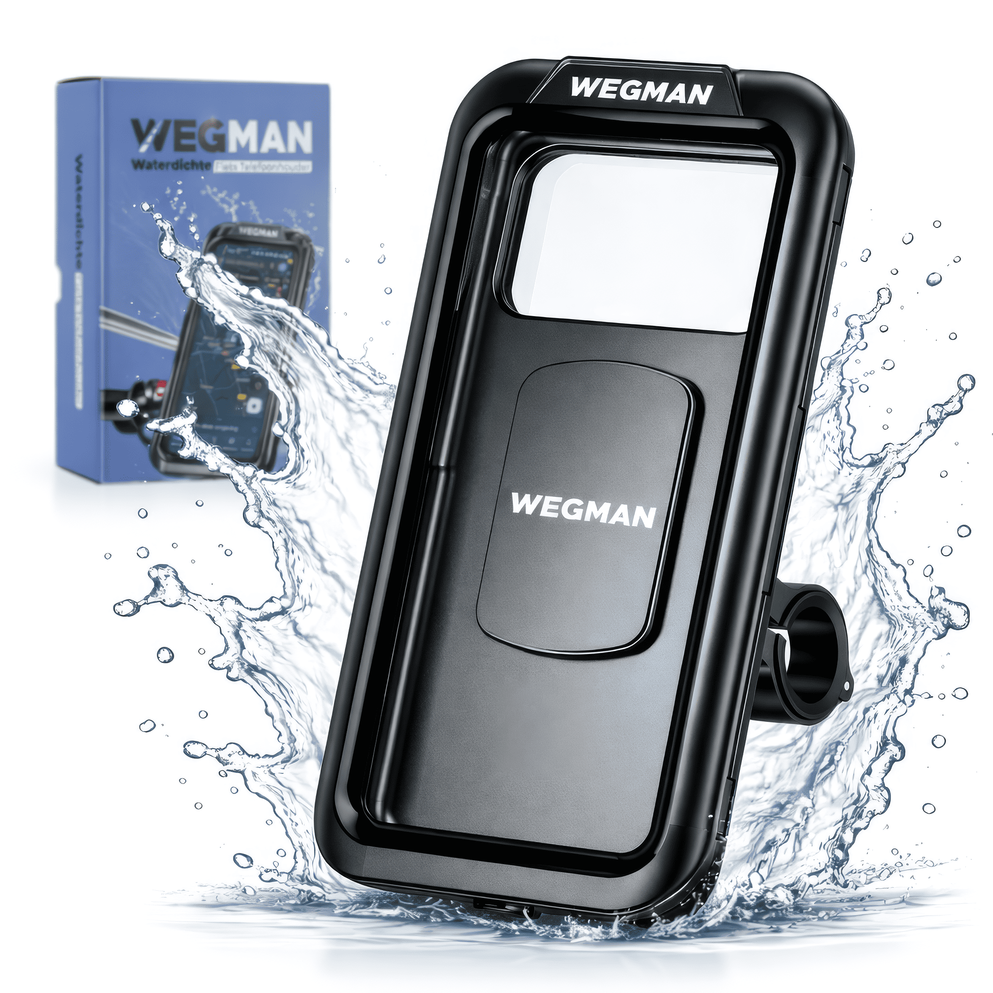 Waterdichte smartphonehouder voor op de fiets – beschermd tegen regen en spatwater