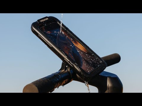 Video van Wegman fiets telefoonhouder waterdicht